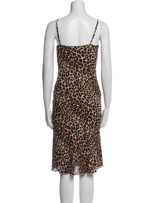 Reformation Animal Print Midi Length Dress