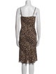 Reformation Animal Print Midi Length Dress