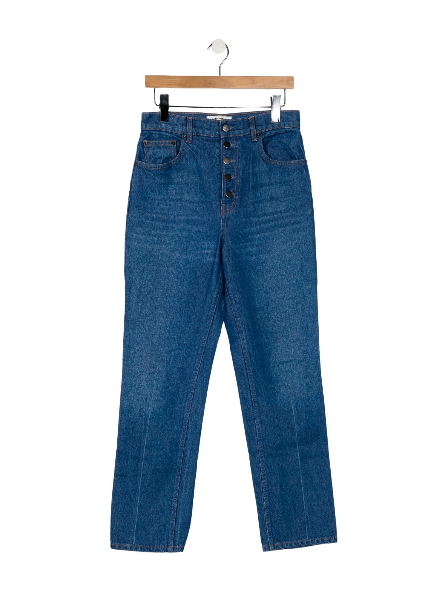 Reformation Mid-Rise Straight Leg Jeans