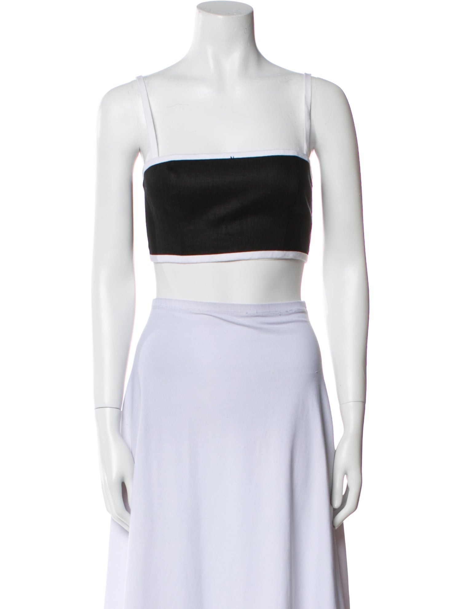 Reformation Linen Square Neckline Crop Top