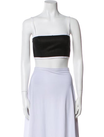 Reformation Linen Square Neckline Crop Top