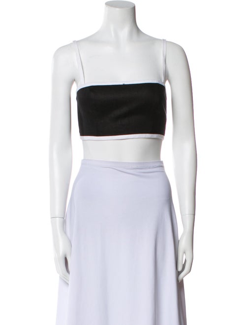 Reformation Linen Square Neckline Crop Top