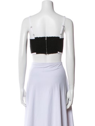 Reformation Linen Square Neckline Crop Top