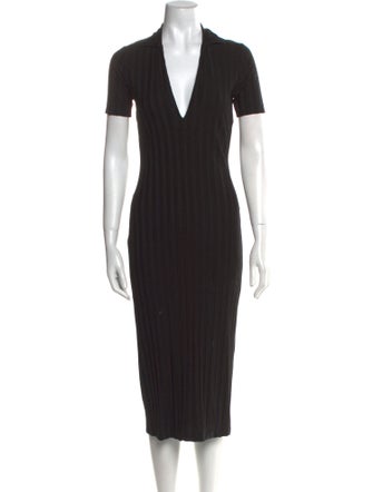 Reformation V-Neck Midi Length Dress