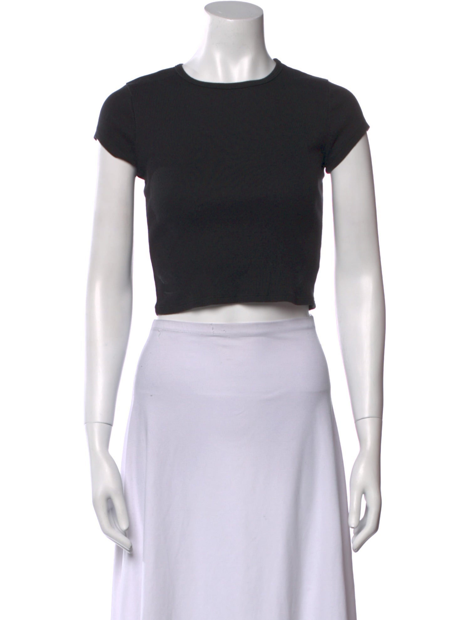 Reformation Crew Neck Short Sleeve Crop Top