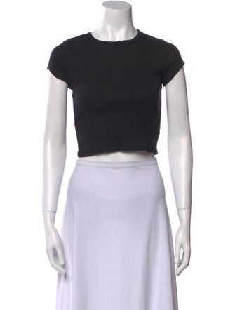 Reformation Crew Neck Short Sleeve Crop Top