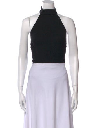 Reformation Mock Neck Sleeveless Crop Top