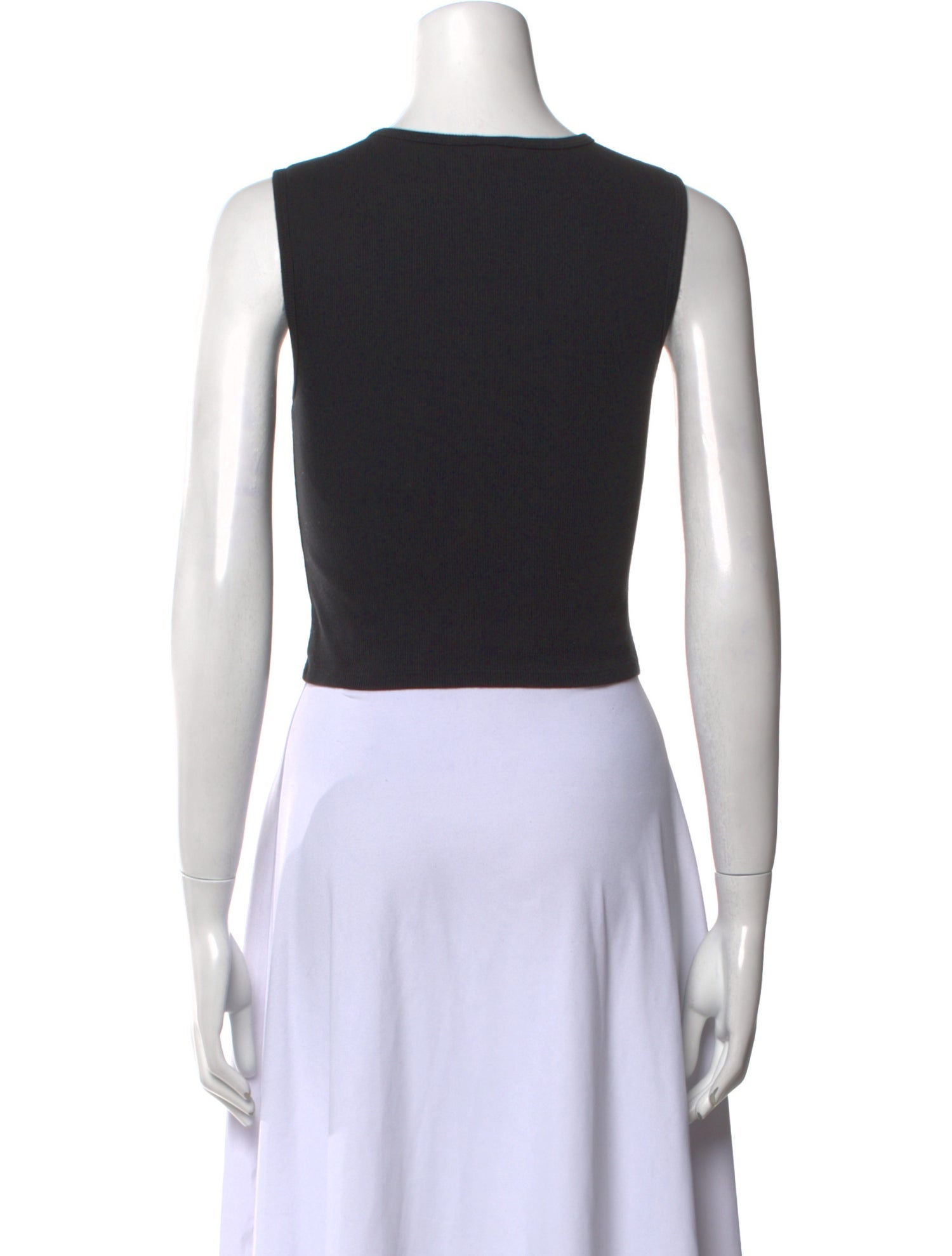 Reformation Crew Neck Sleeveless Crop Top