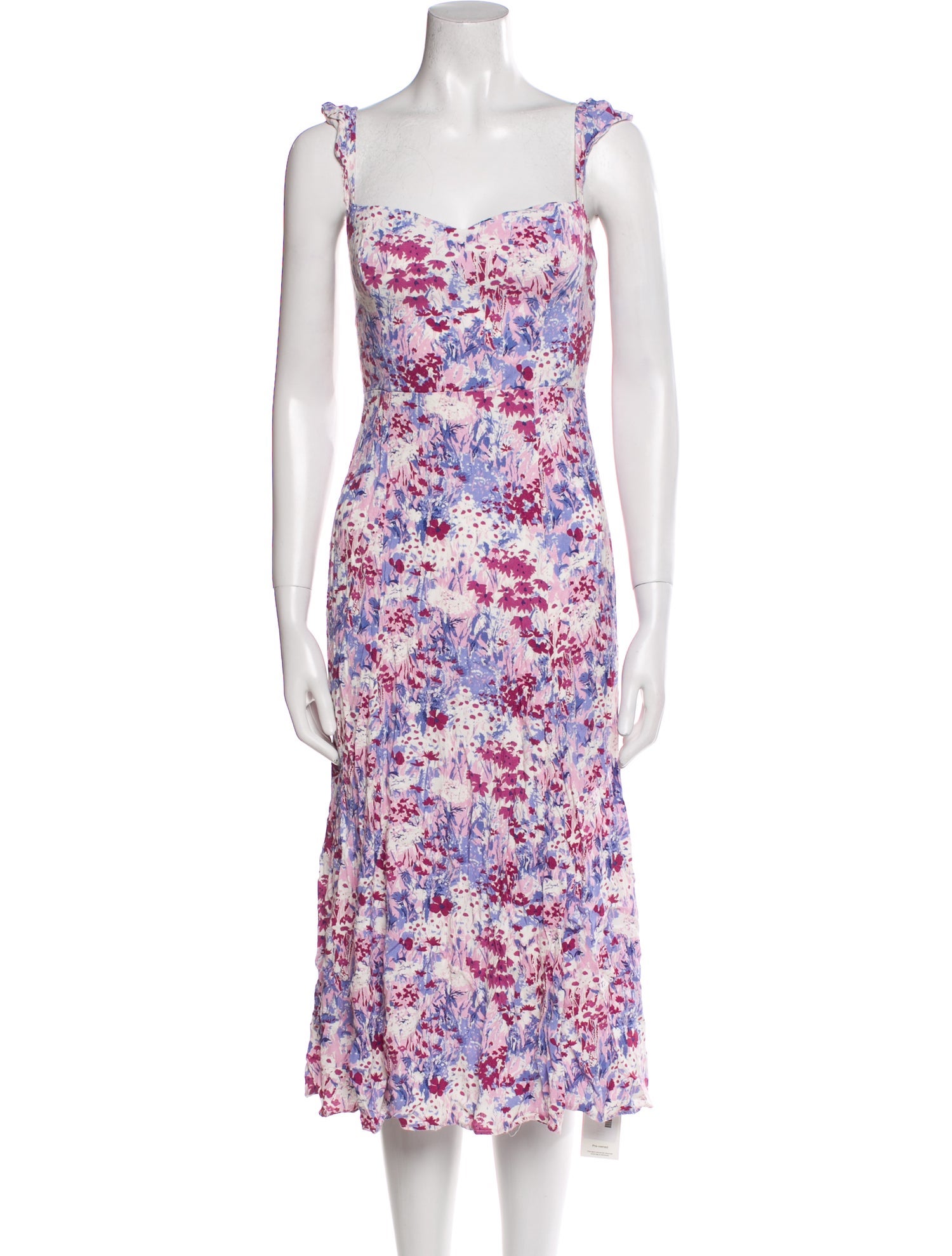 Reformation Floral Print Midi Length Dress