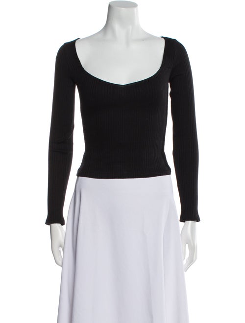 Reformation Scoop Neck Long Sleeve Top