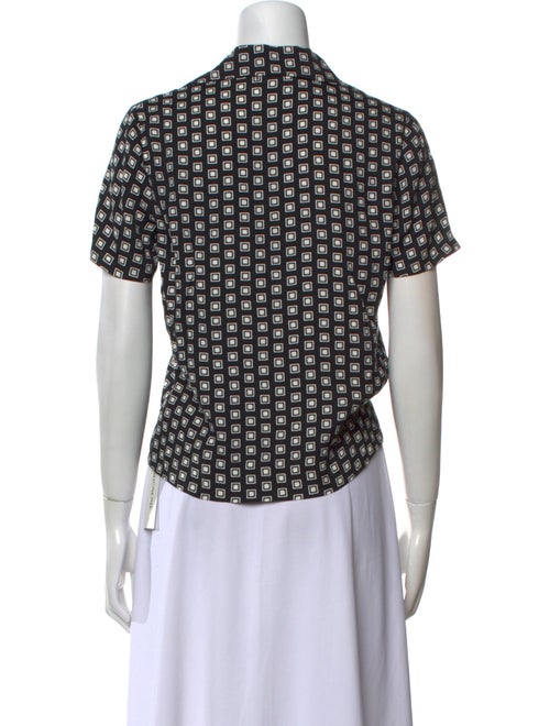 Reformation Printed Short Sleeve Button-Up Top