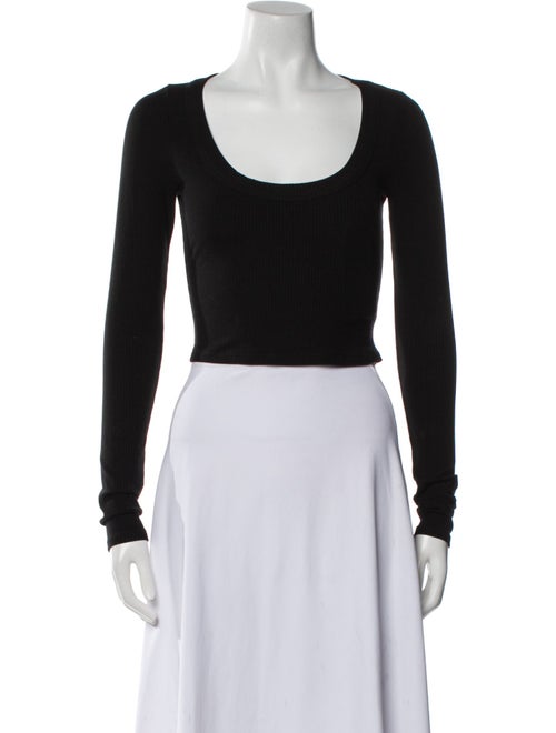 Reformation Scoop Neck Long Sleeve Crop Top