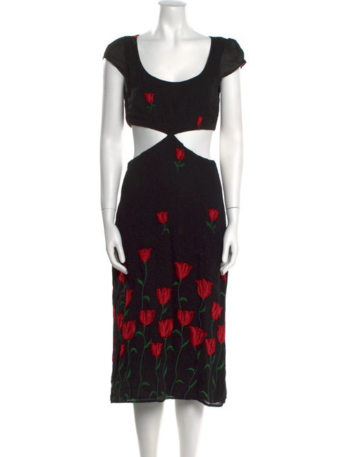 Reformation Printed Midi Length Dress