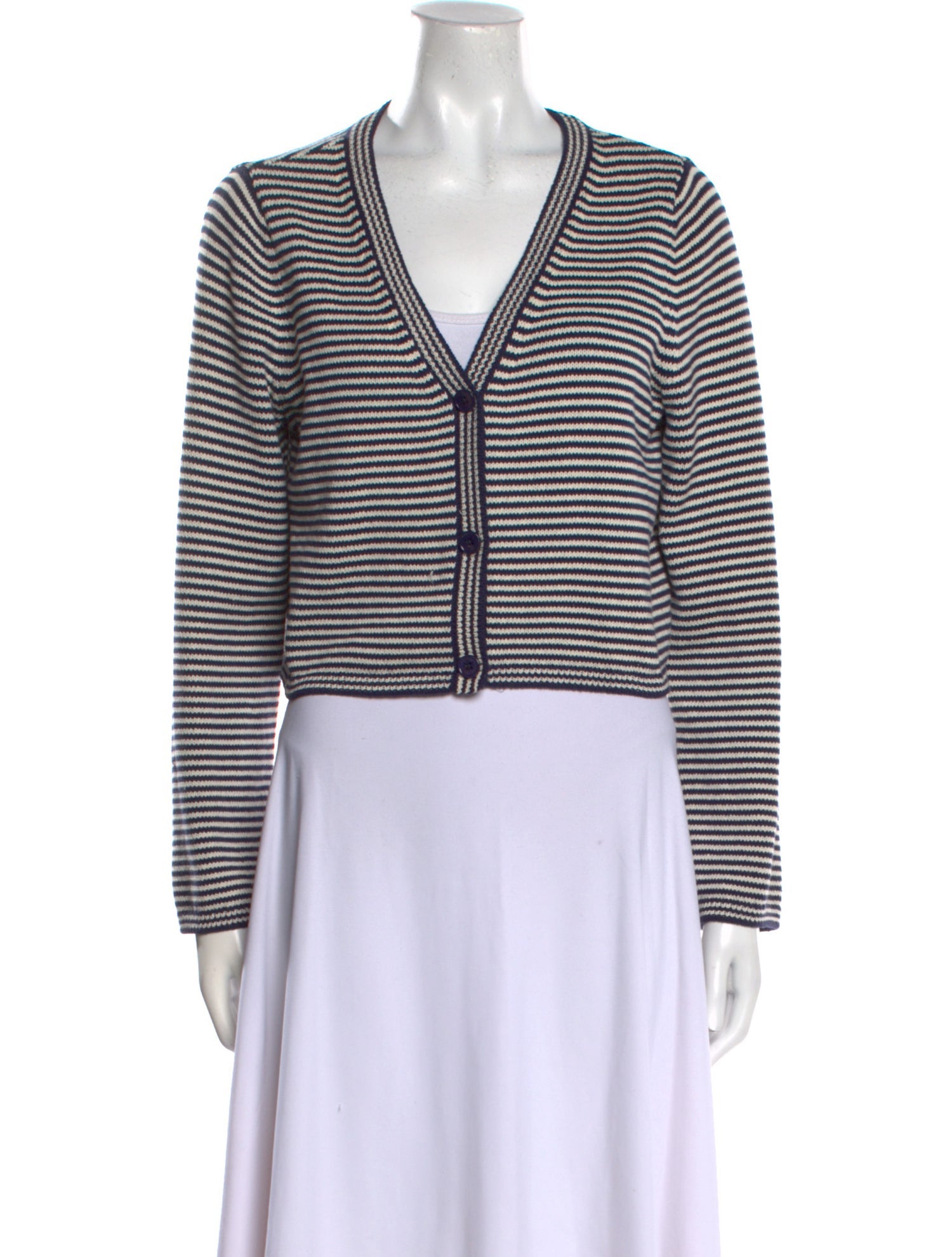 Reformation Striped V-Neck Sweater