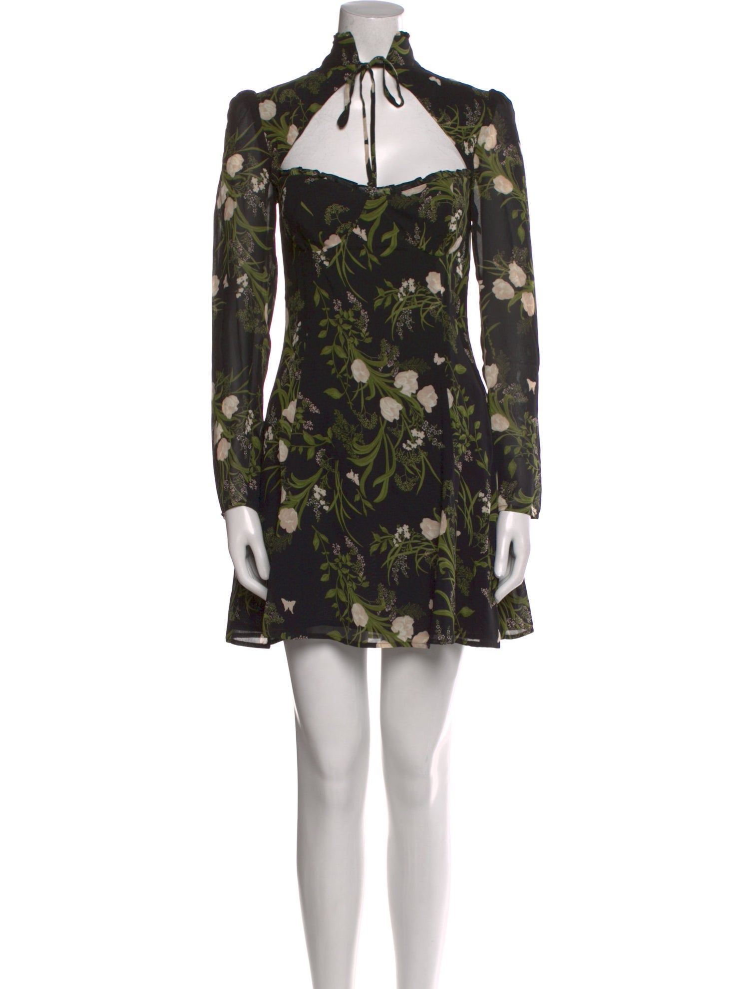 Reformation Floral Print Mini Dress