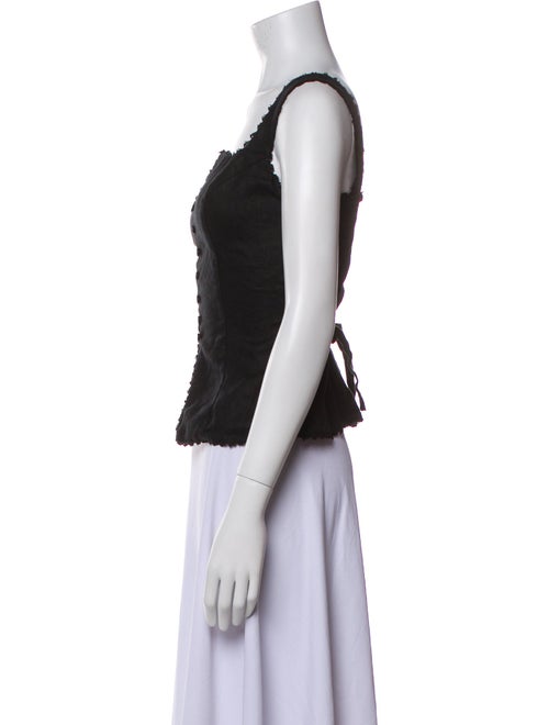 Reformation Linen Square Neckline Crop Top