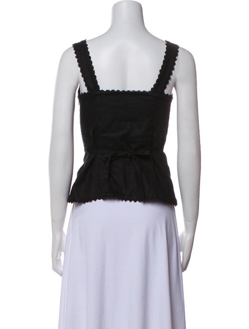 Reformation Linen Square Neckline Crop Top