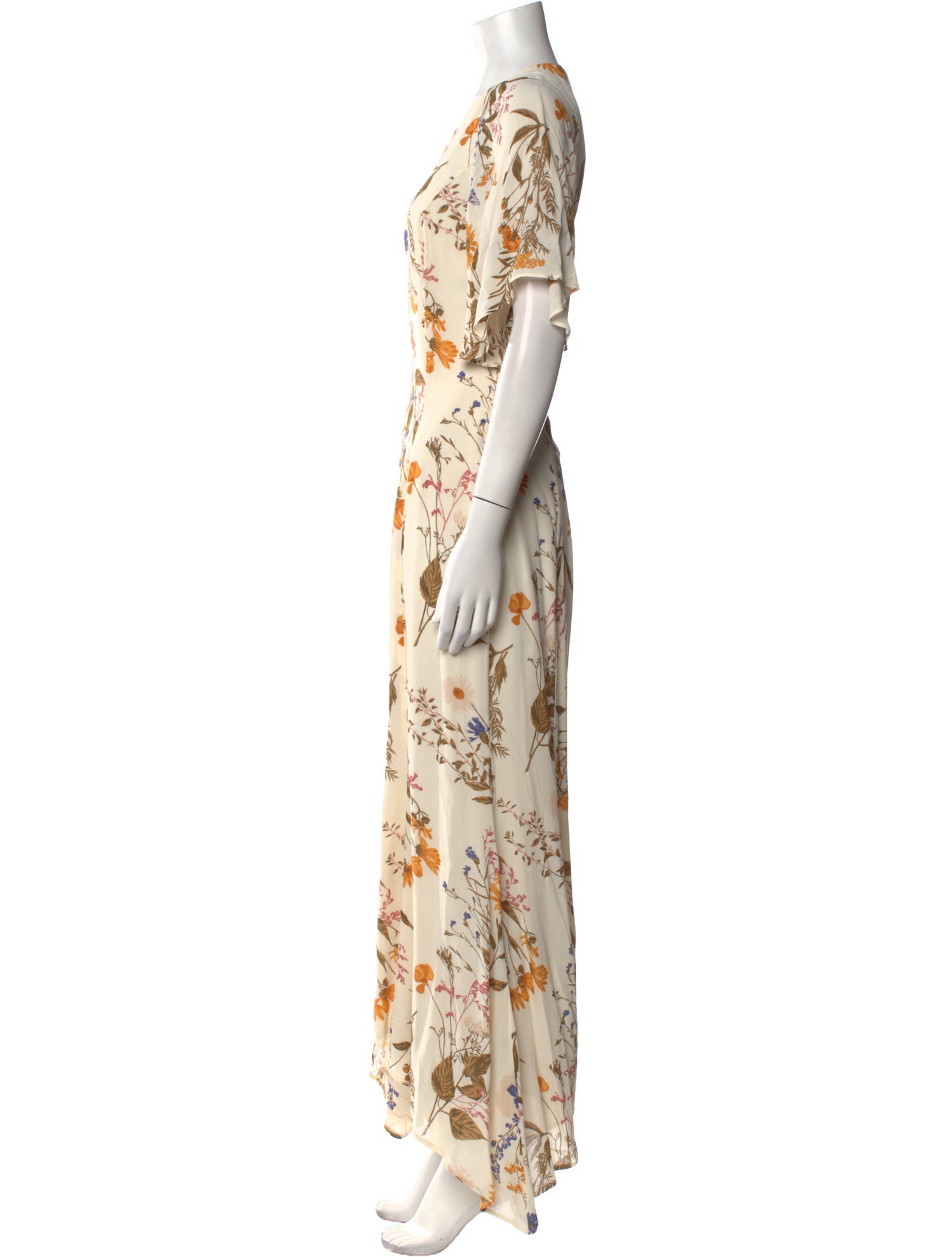 Reformation Floral Print Long Dress
