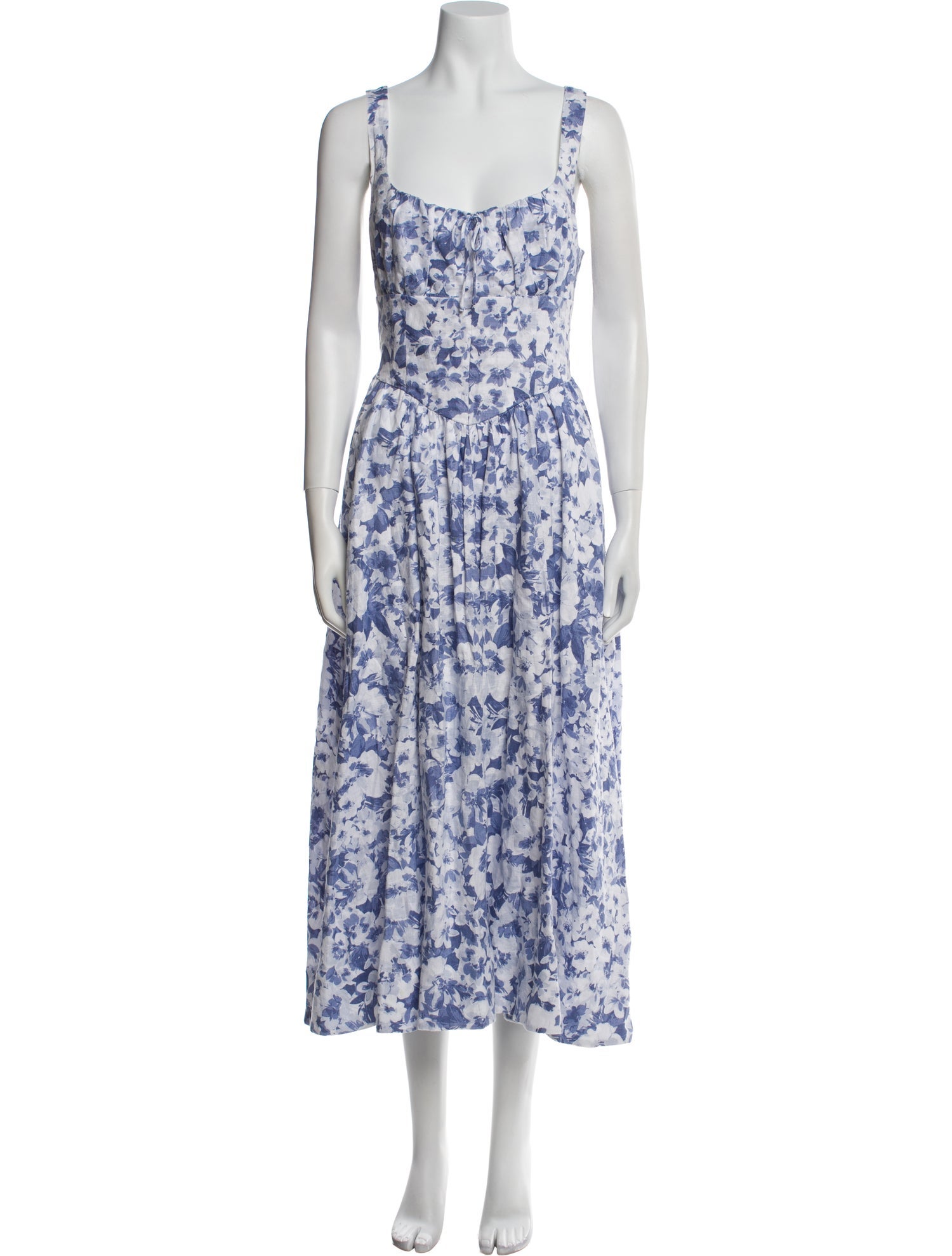 Reformation Linen Midi Length Dress