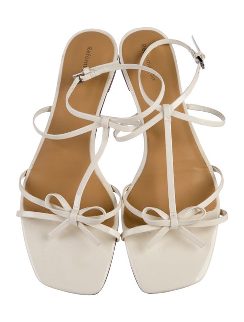 Reformation Patent Leather T-Strap Sandals