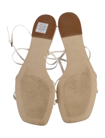 Reformation Patent Leather T-Strap Sandals