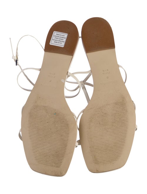 Reformation Patent Leather T-Strap Sandals