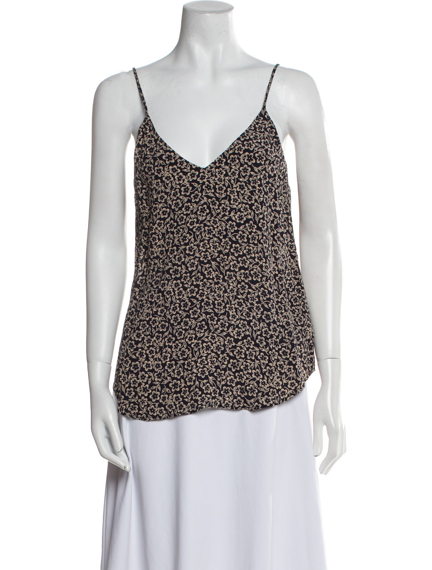 Reformation Animal Print V-Neck Top