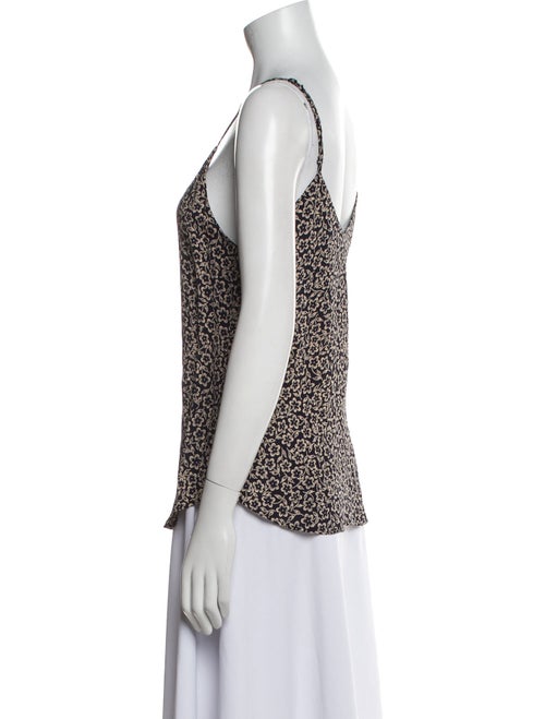 Reformation Animal Print V-Neck Top