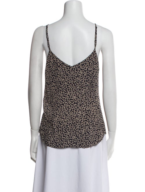 Reformation Animal Print V-Neck Top