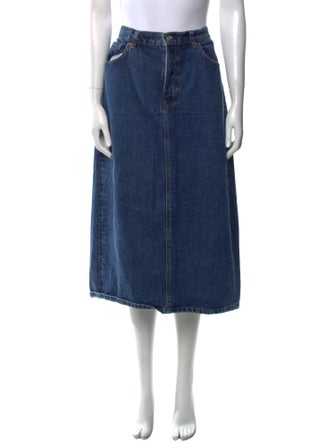 Reformation Whipstitch Trim Midi Length Skirt