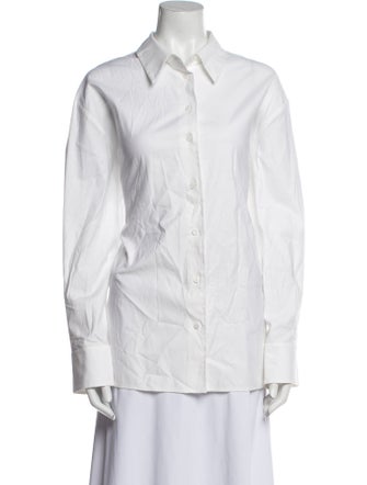 Reformation Long Sleeve Button-Up Top