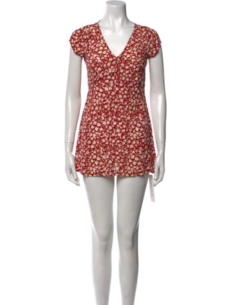 Reformation Floral Print Mini Dress