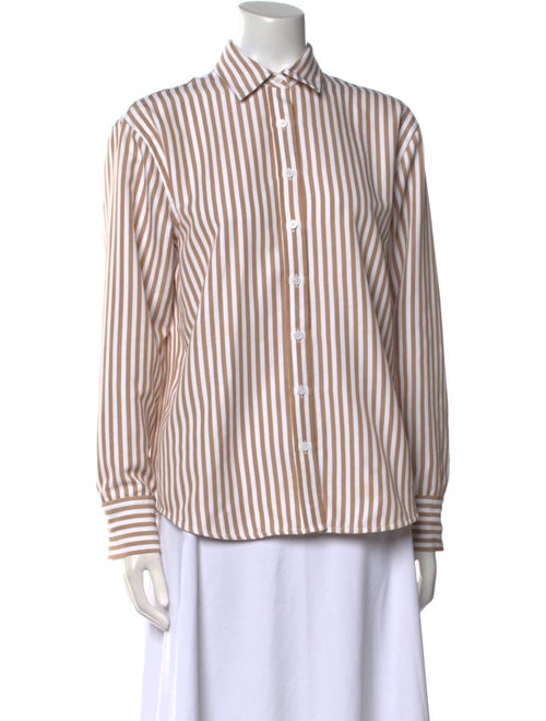 Reformation Striped Long Sleeve Button-Up Top