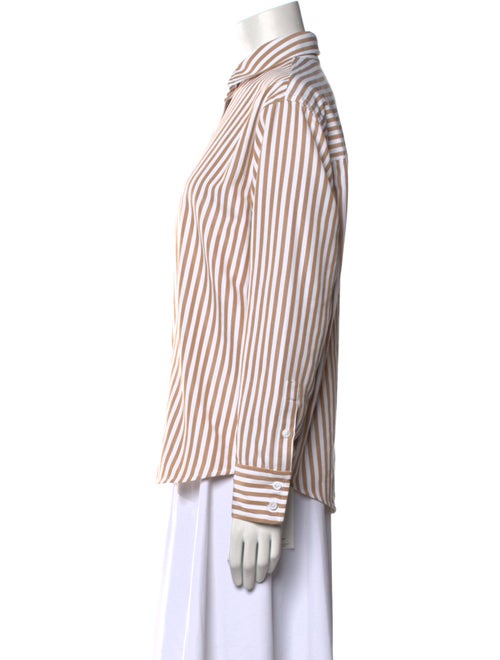 Reformation Striped Long Sleeve Button-Up Top