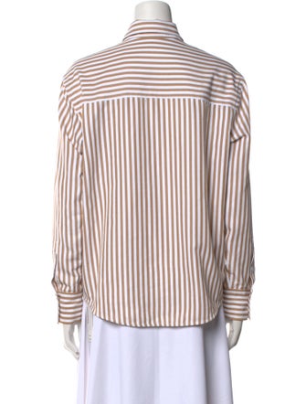 Reformation Striped Long Sleeve Button-Up Top