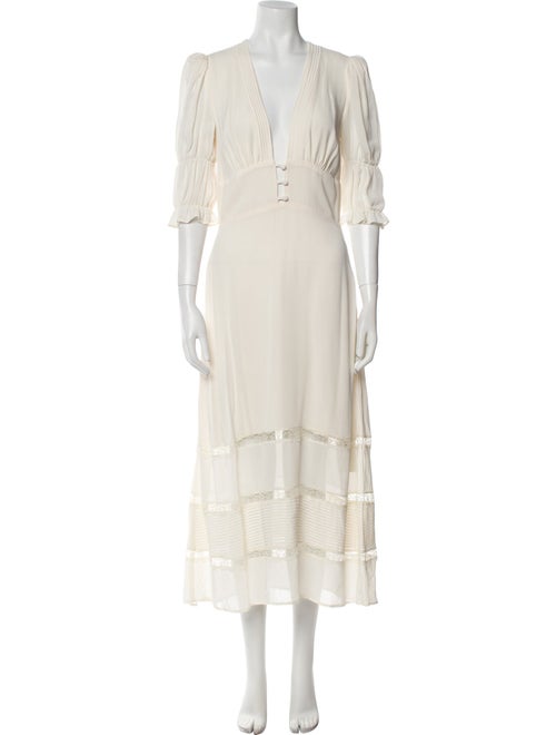 Reformation V-Neck Long Dress