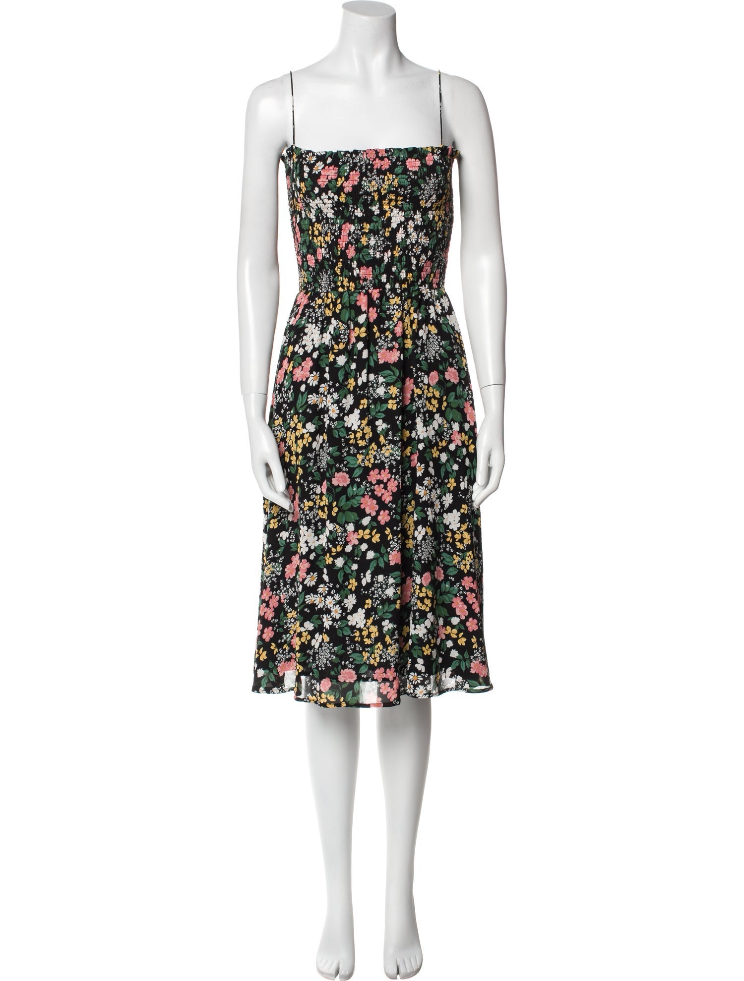 Reformation Floral Print Midi Length Dress