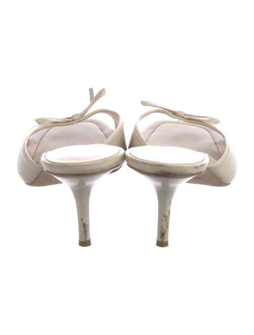 Reformation Leather Bow Accents Slides