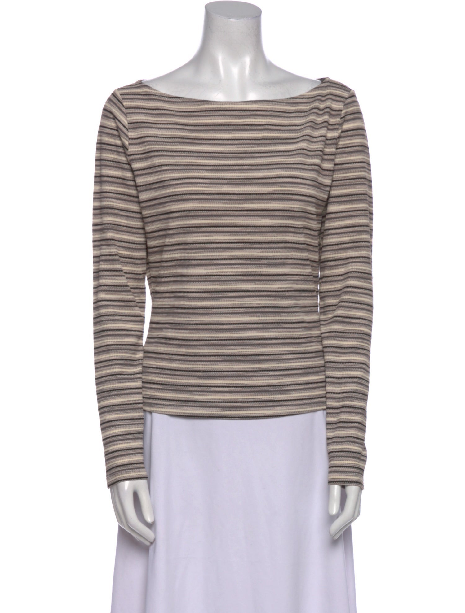 Reformation Striped Bateau Neckline Top
