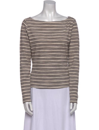 Reformation Striped Bateau Neckline Top