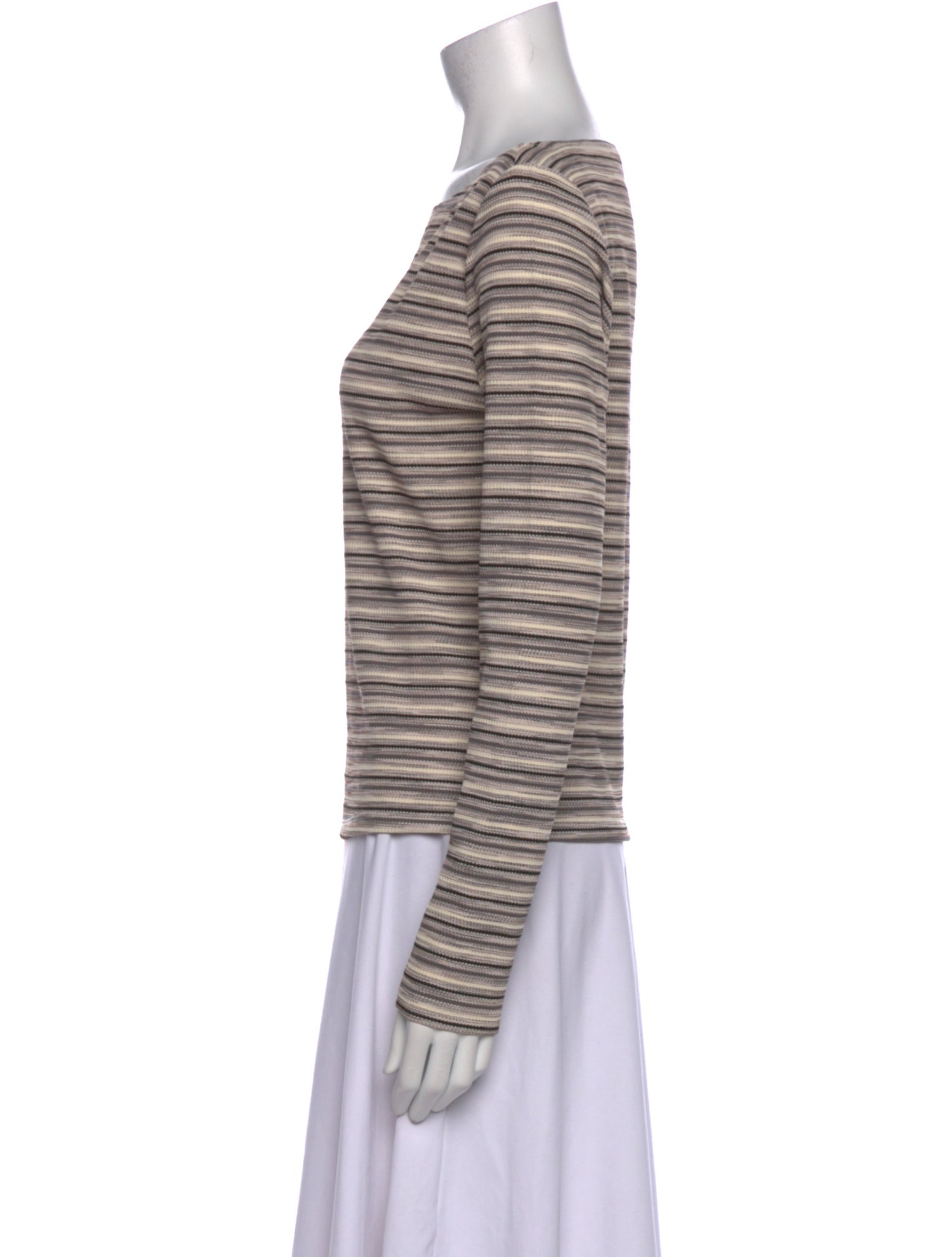 Reformation Striped Bateau Neckline Top