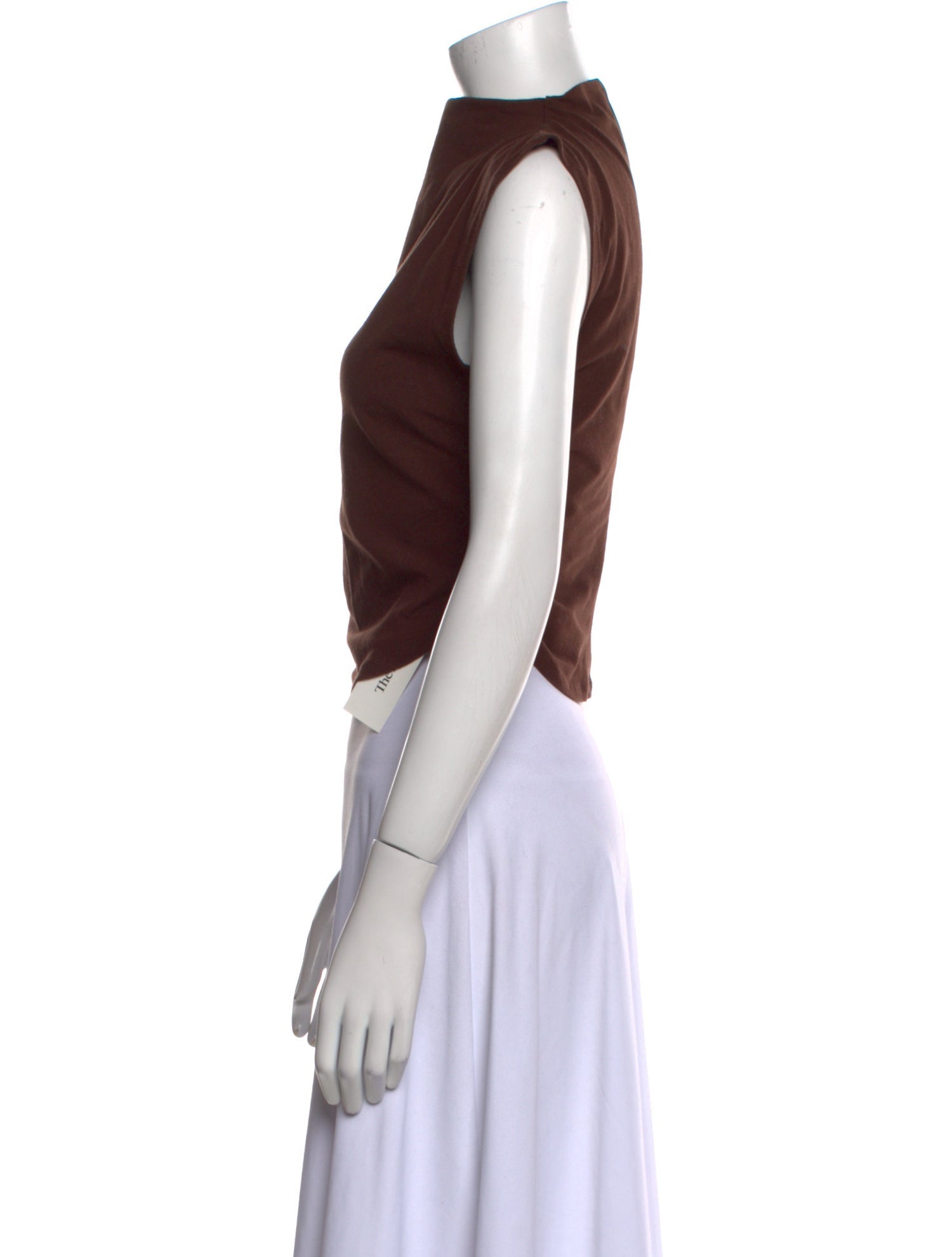 Reformation Mock Neck Sleeveless Crop Top