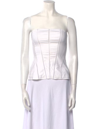 Reformation Square Neckline Sleeveless Crop Top