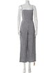 Reformation Linen Plaid Print Jumpsuit