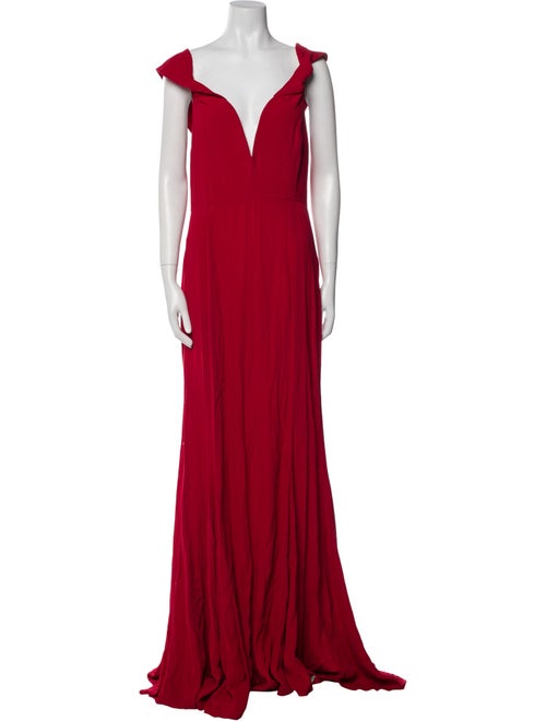 Reformation V-Neck Long Dress