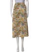 Reformation Floral Print Midi Length Skirt