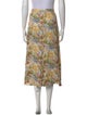 Reformation Floral Print Midi Length Skirt