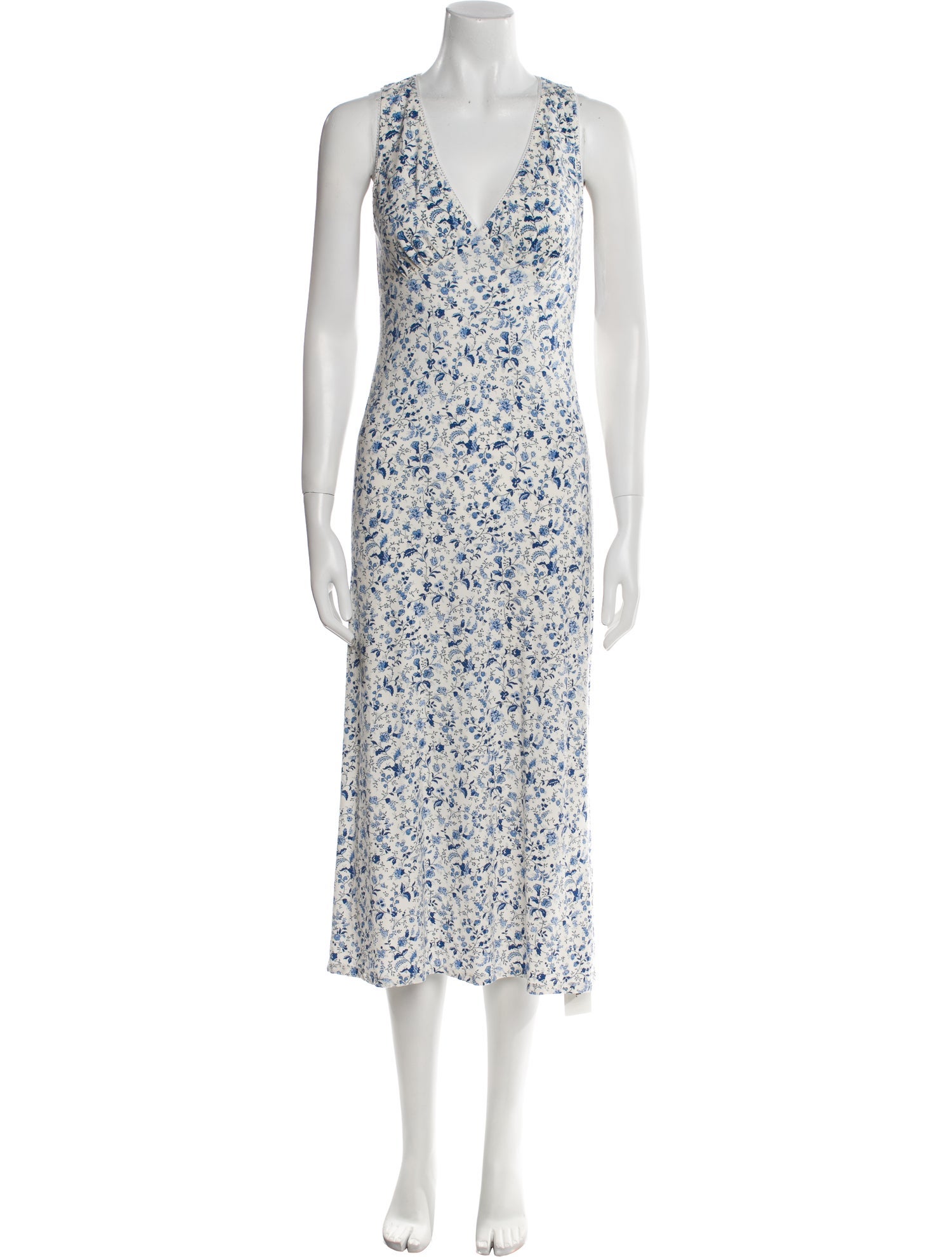 Reformation Floral Print Midi Length Dress