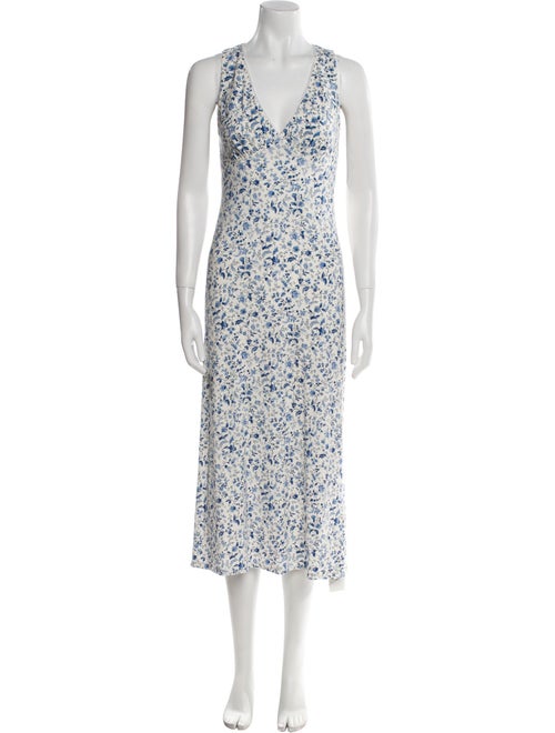 Reformation Floral Print Midi Length Dress
