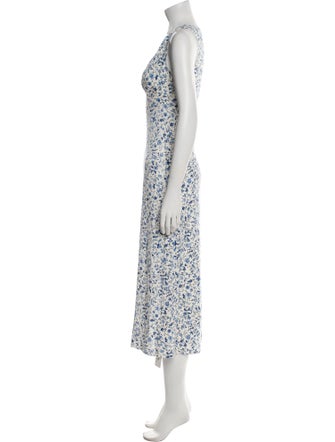 Reformation Floral Print Midi Length Dress